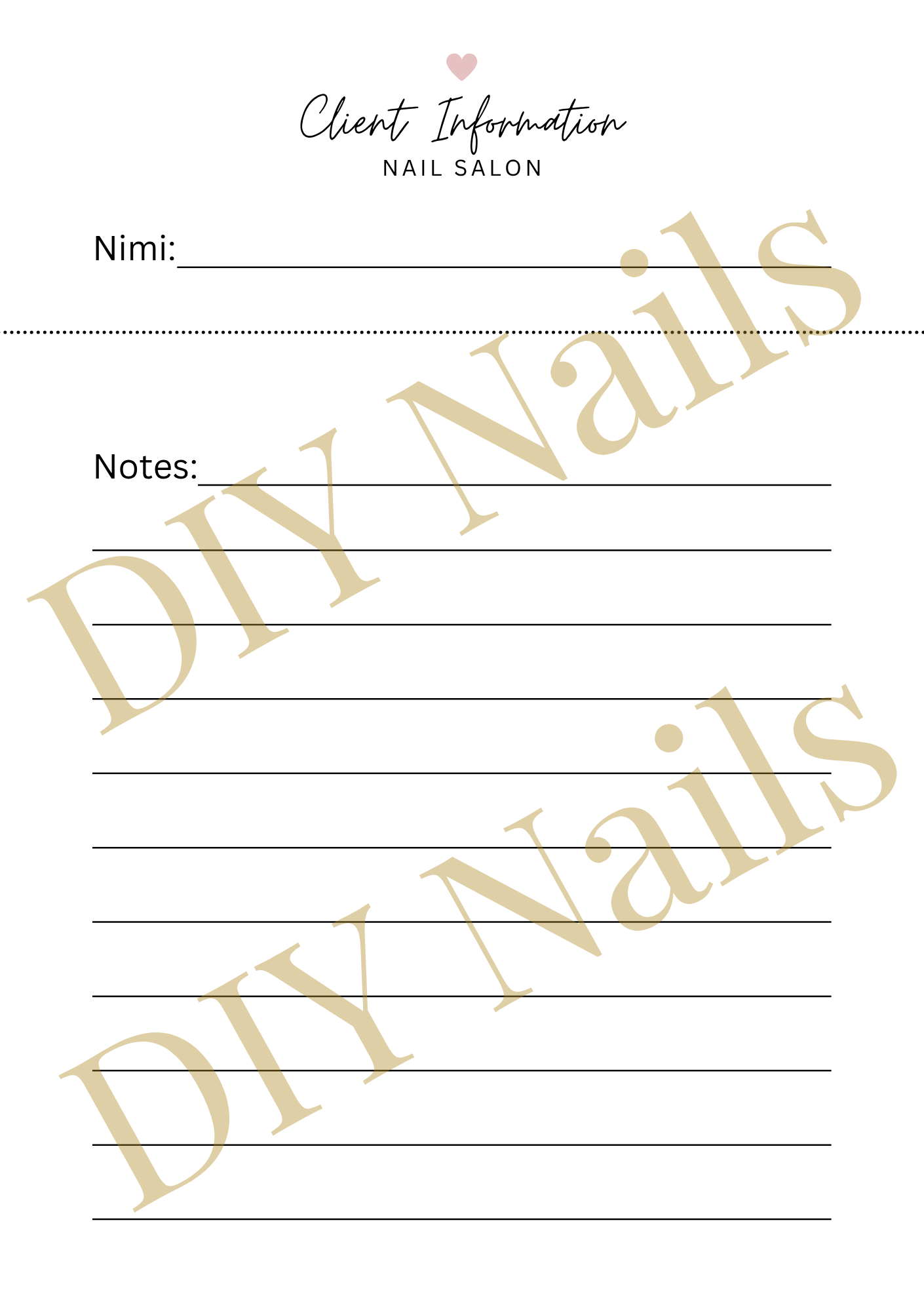 DIY Nails - ASIAKASKORTTI